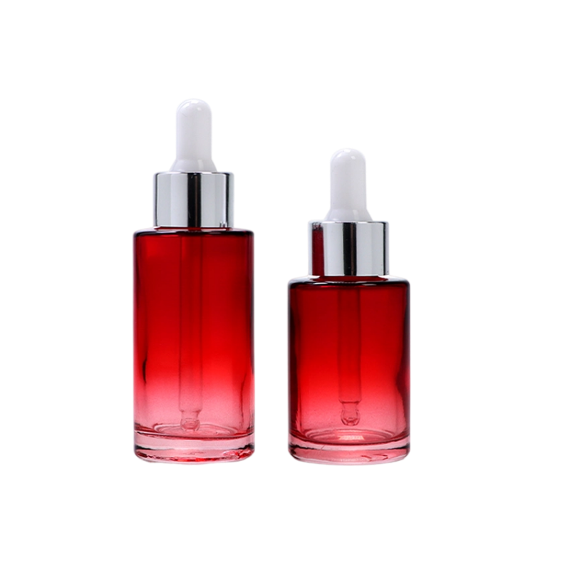 30ml 40ml Gradient Red Cosmetic Glass Dropper Utres